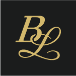 Gold initials BL in an elegant, cursive font on a black background, perfect for a sophisticated Business Lounge logo or stylish bio header. - Business Lounge Oakville